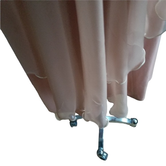 1970s Changes Dark Tan Poly Tank Dress w/Chiffon - Picture 3 of 6